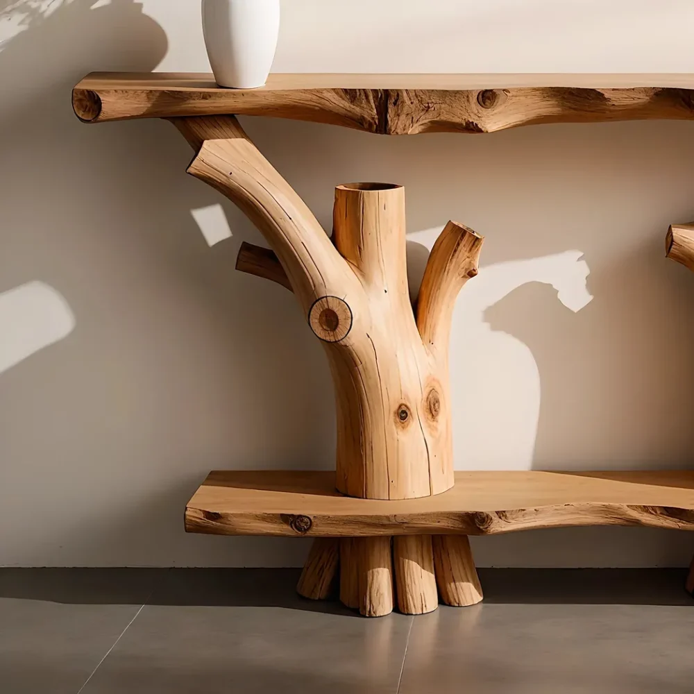2 tier console table, rustic table, 100% handmade table, entryway table. - Image 3