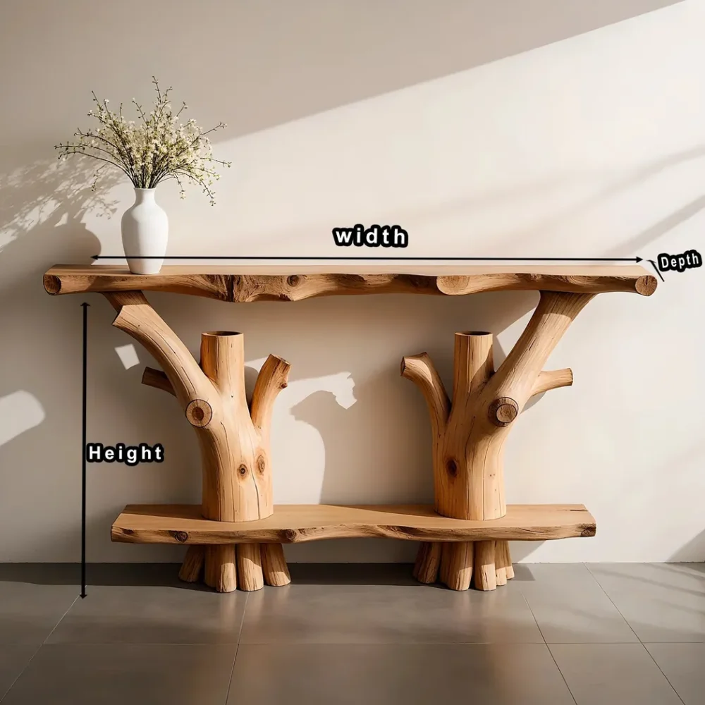 2 tier console table, rustic table, 100% handmade table, entryway table. - Image 4