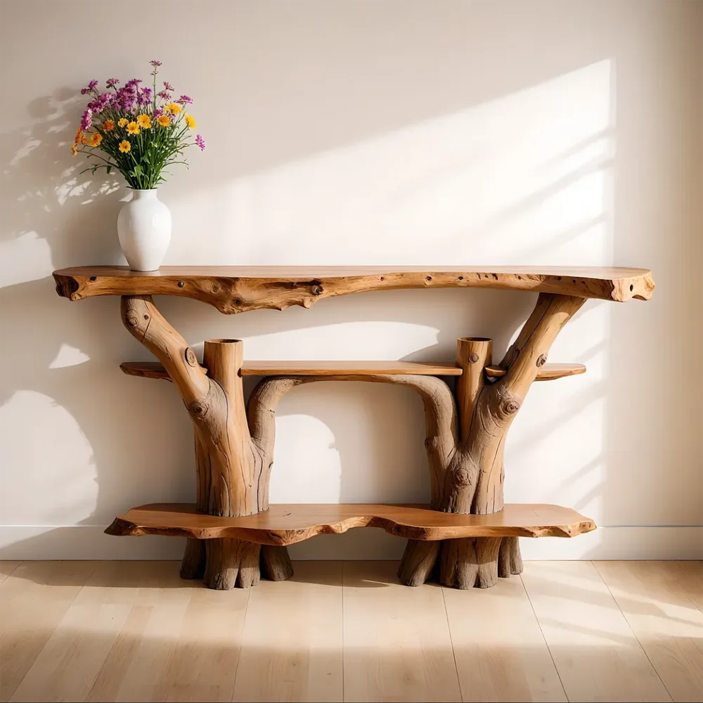 Console table, floating side table, narrow table, home decor table