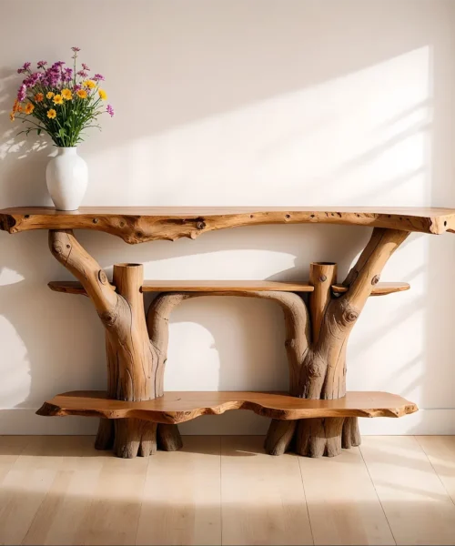 Console table, floating side table, narrow table, home decor table