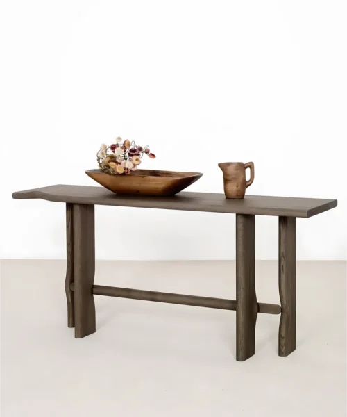 Console table, live edge table, narrow entrance table .