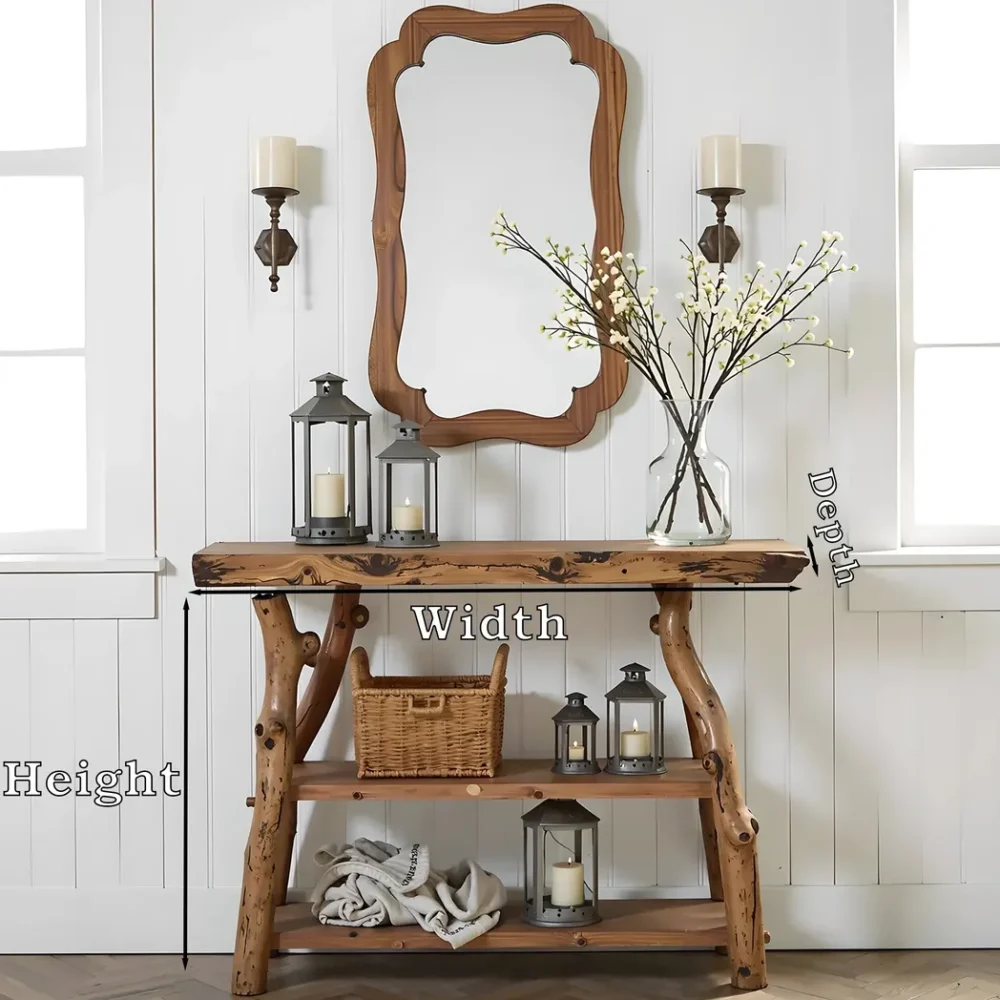 Handcrafted wooden console tables, live edge tables, entry tables, narrow entry tables - Image 2