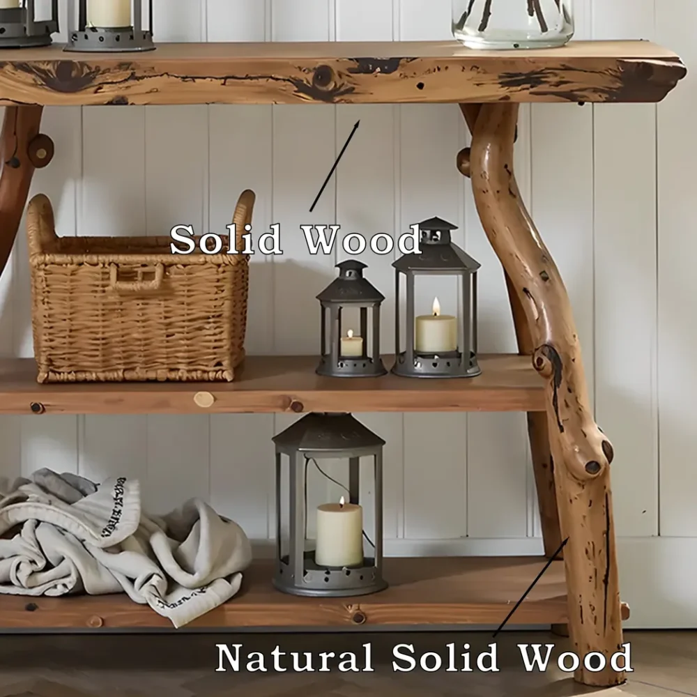 Handcrafted wooden console tables, live edge tables, entry tables, narrow entry tables - Image 4