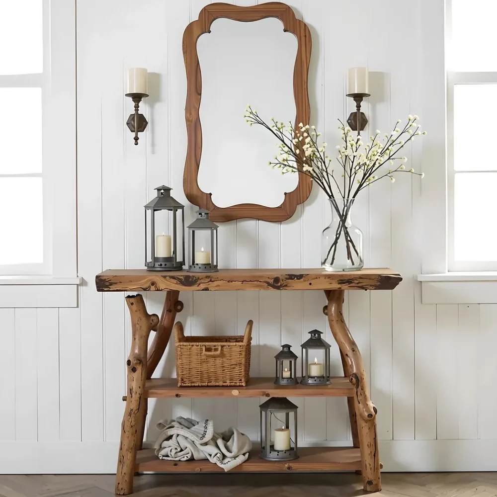 Handcrafted wooden console tables, live edge tables, entry tables, narrow entry tables - Image 5
