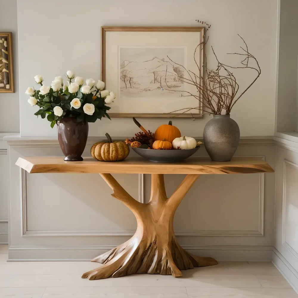 High-class Solid Wood Console Table - Creates a Classy Highlight for the Space
