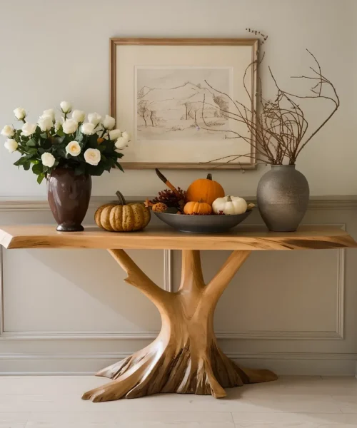 High-class Solid Wood Console Table - Creates a Classy Highlight for the Space