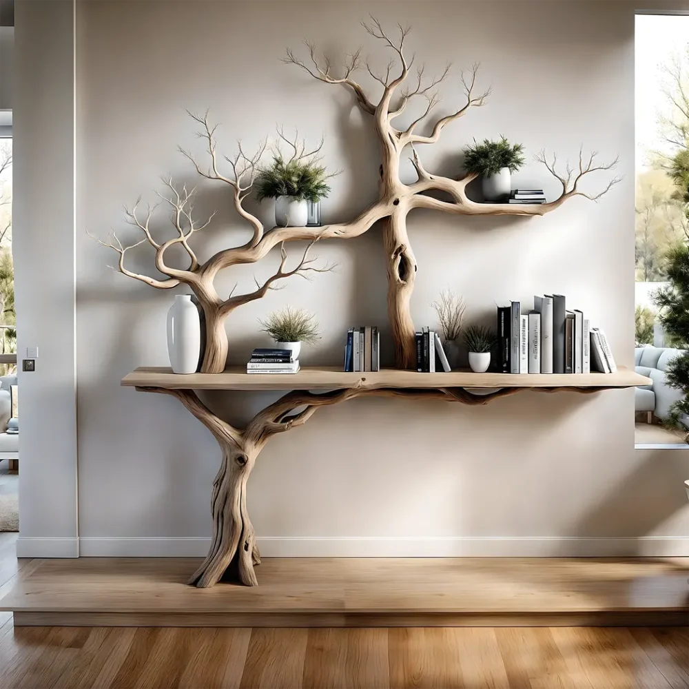 Narrow Console Tables ? Rustic Farmhouse Style Entrance Tables, Living Room Edge Tables, Handcrafted Furniture