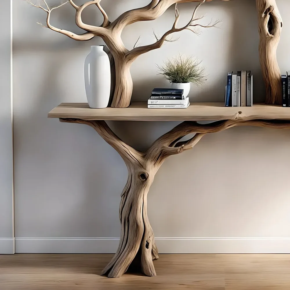Narrow Console Tables ? Rustic Farmhouse Style Entrance Tables, Living Room Edge Tables, Handcrafted Furniture - Image 2
