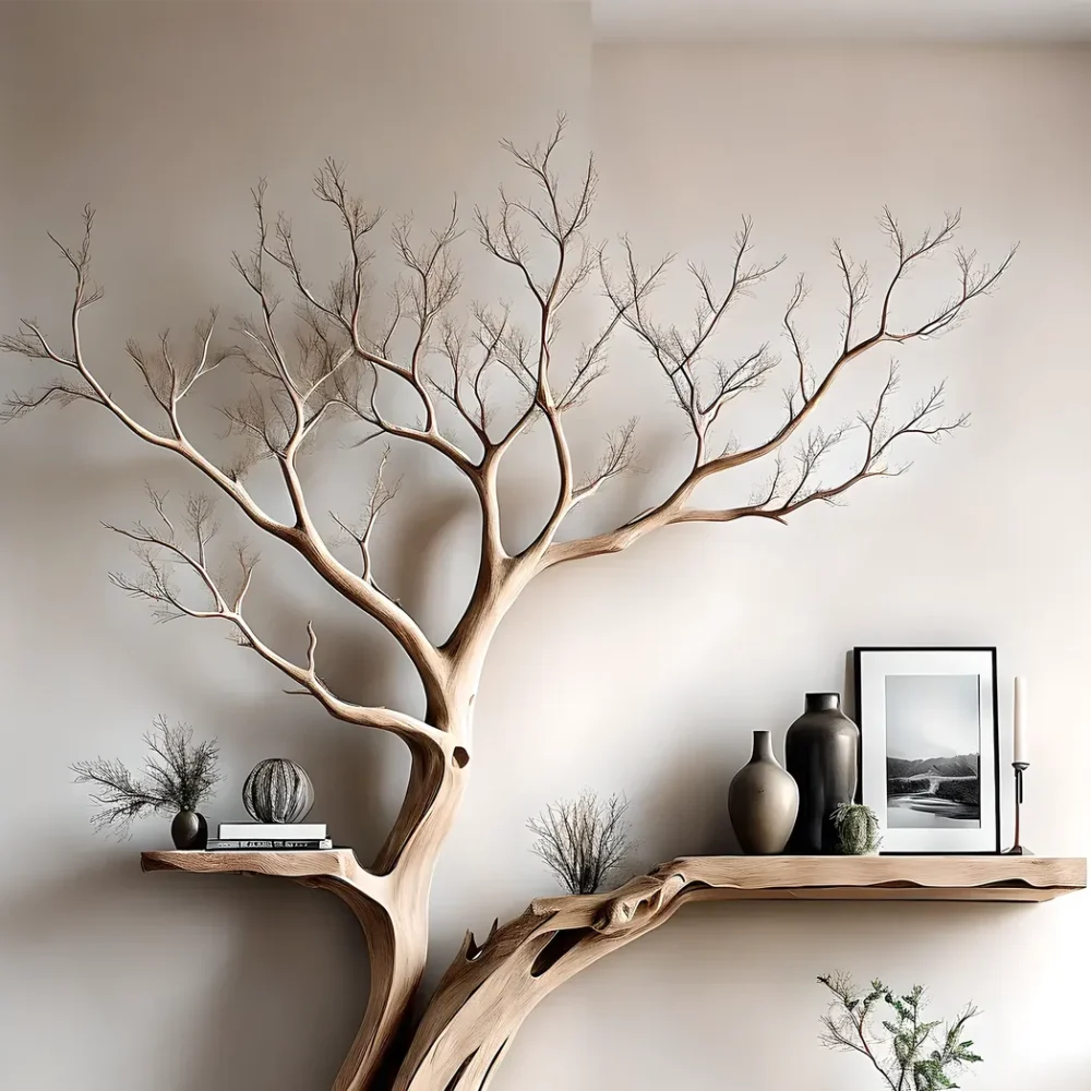 Reading table, living room decoration table, tree-shaped tea table - Image 4