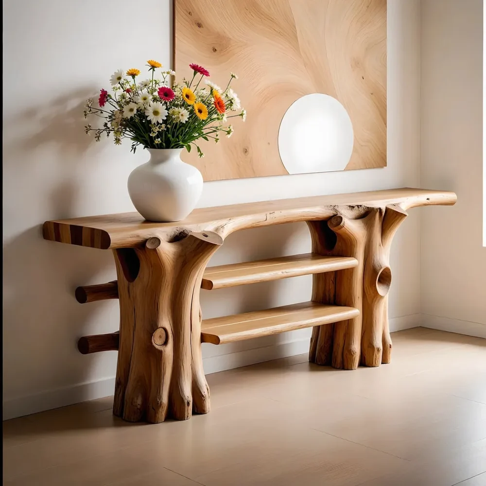 Reclaimed Wood Console Table Narrow, Rustic Farmhouse Console Table Wooden, Entry Way Table Console Furniture, Narrow Entryway Table