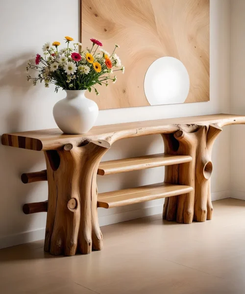 Reclaimed Wood Console Table Narrow, Rustic Farmhouse Console Table Wooden, Entry Way Table Console Furniture, Narrow Entryway Table
