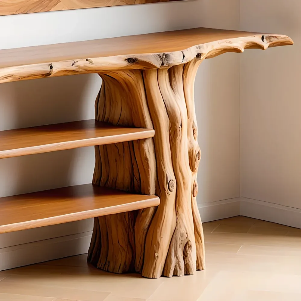 Rustic console table solid wood console table rustic side table recycled wood console table. - Image 5