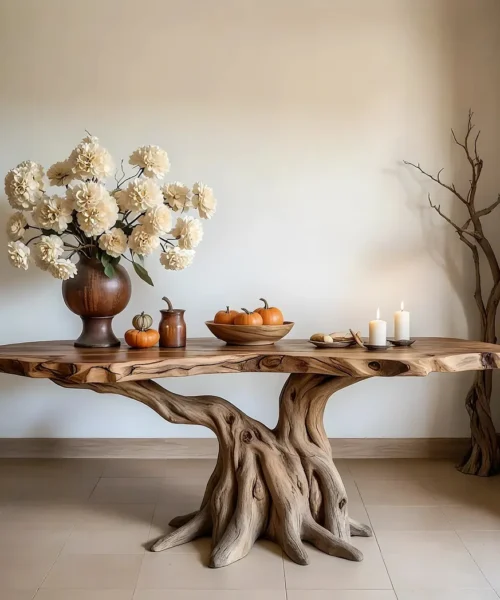 Solid wood console table, 100% handmade console table, rustic side table.