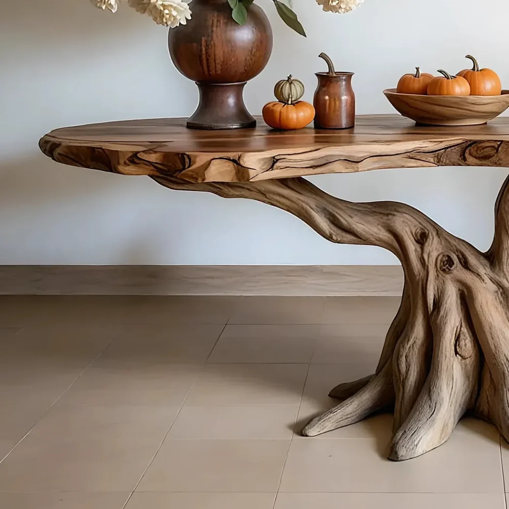 Solid wood console table, 100% handmade console table, rustic side table. - Image 3