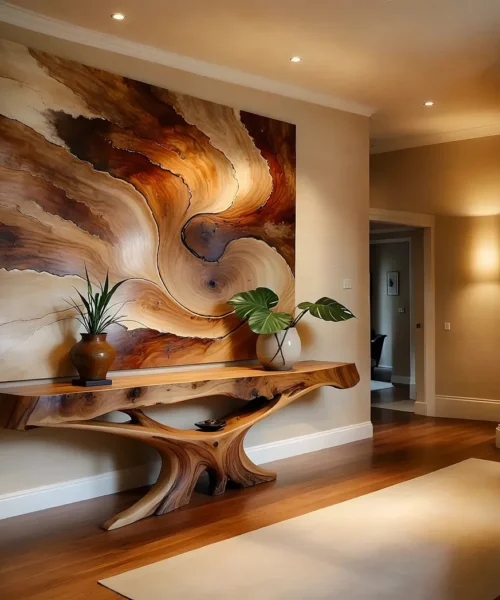 Solid wood console table, handmade natural wood console table, live edge table, entryway table, narrow entryway table