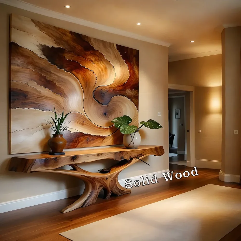 Solid wood console table, handmade natural wood console table, live edge table, entryway table, narrow entryway table - Image 4
