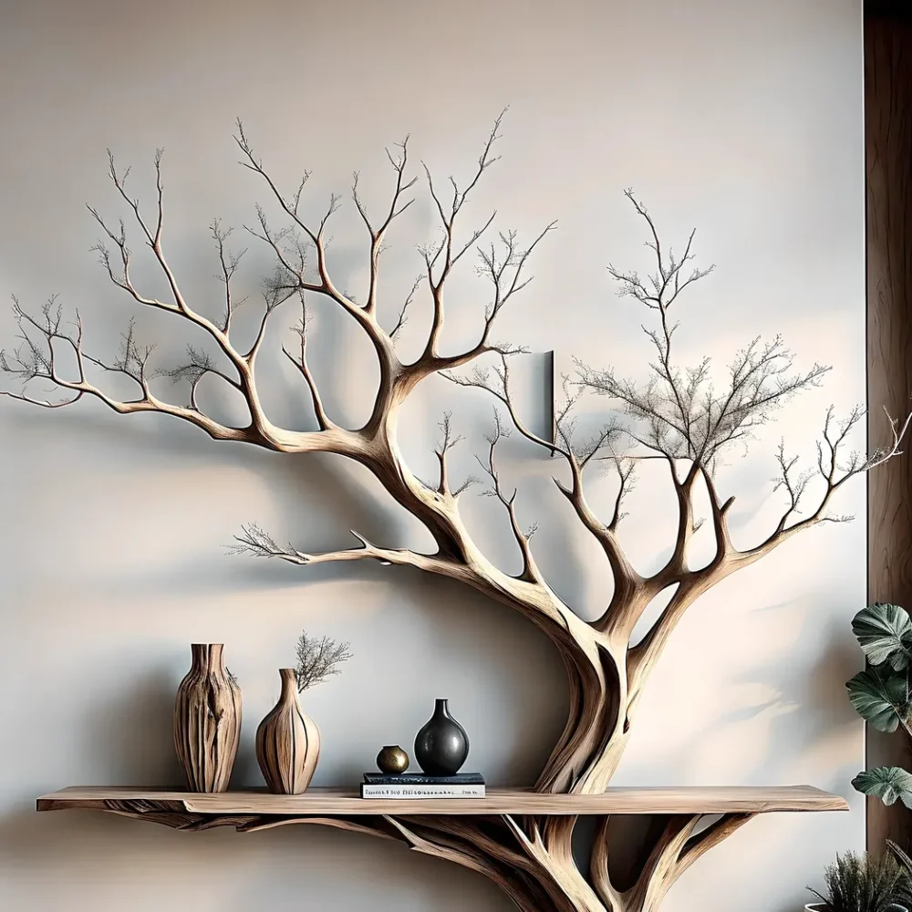 Tree-shaped desk. console table, home decoration table - Image 2