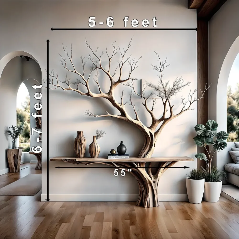 Tree-shaped desk. console table, home decoration table - Image 3