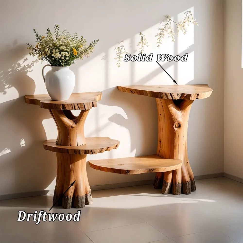 unique console table, natural wood table, driftwood table, living room decoration table - Image 2