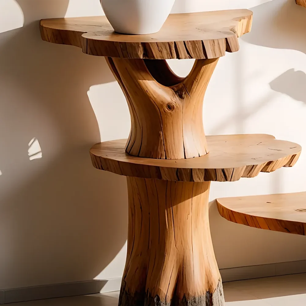 unique console table, natural wood table, driftwood table, living room decoration table - Image 3