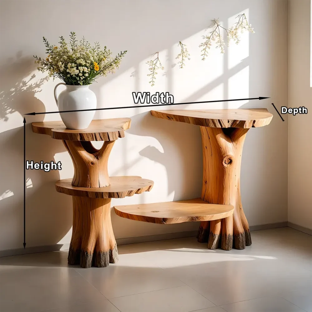 unique console table, natural wood table, driftwood table, living room decoration table - Image 4