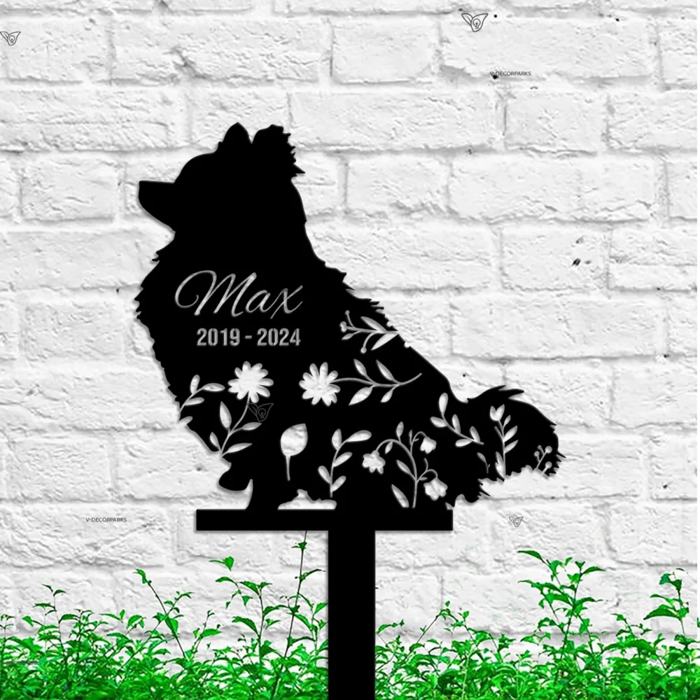 Custom Pet Memorial Stake,Personalized Pomeranian Metal Stake, Garden Sign, Garden Metal Decor, Dog Memorial Gift, Pet Loss Gift - Image 3