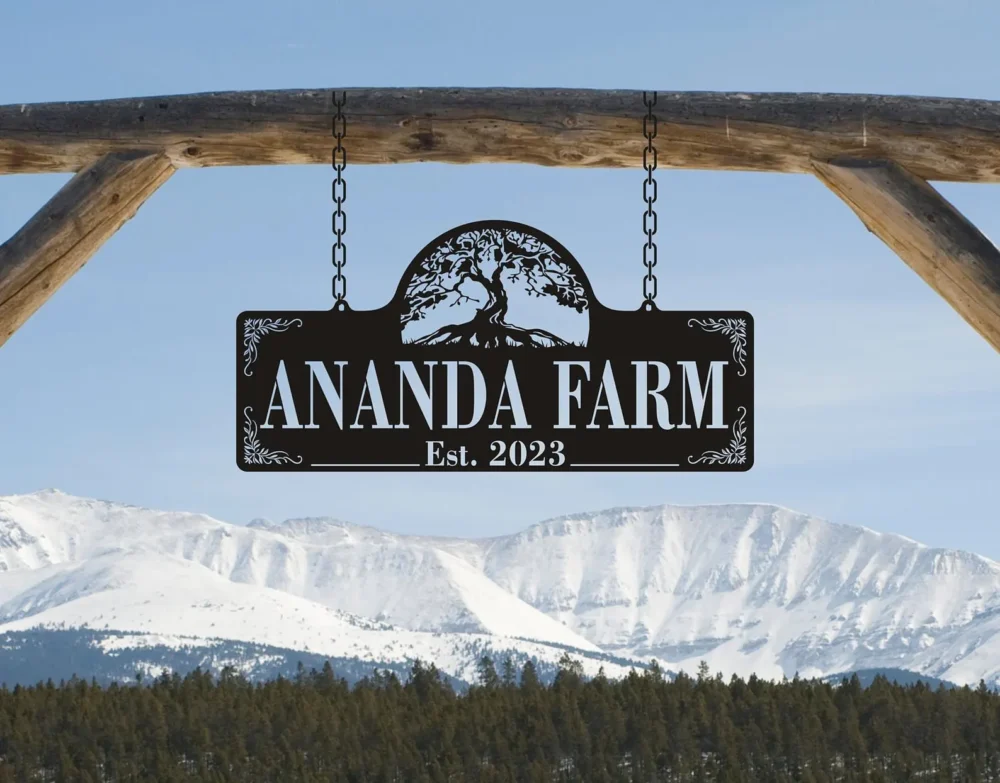 Entryway Sign, Metal farm signs, Custom Farm Signs, Ranch Signs, Personalized Ranch Signs, Outdoor entryway signs, Custom Ranch Sign - Image 2
