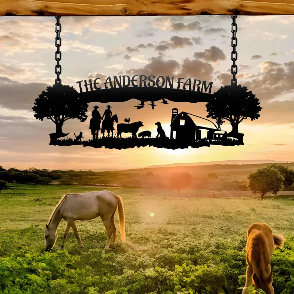 Entryway Sign, Metal farm signs, Custom Farm Signs, Ranch Signs, Personalized Ranch Signs, Outdoor entryway signs, Custom Ranch Sign - Image 8