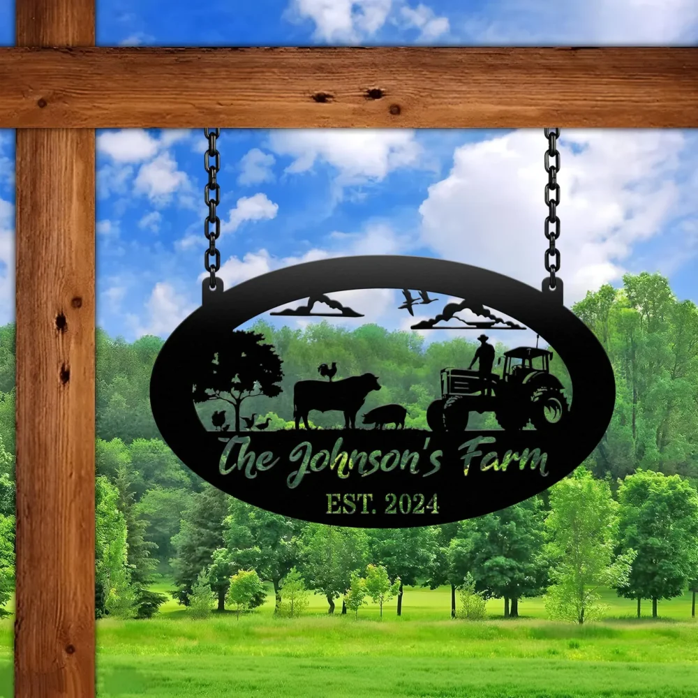 Entryway Sign, Metal farm signs, Custom Farm Signs, Ranch Signs, Personalized Ranch Signs, Outdoor entryway signs, Custom Ranch Sign - Image 10