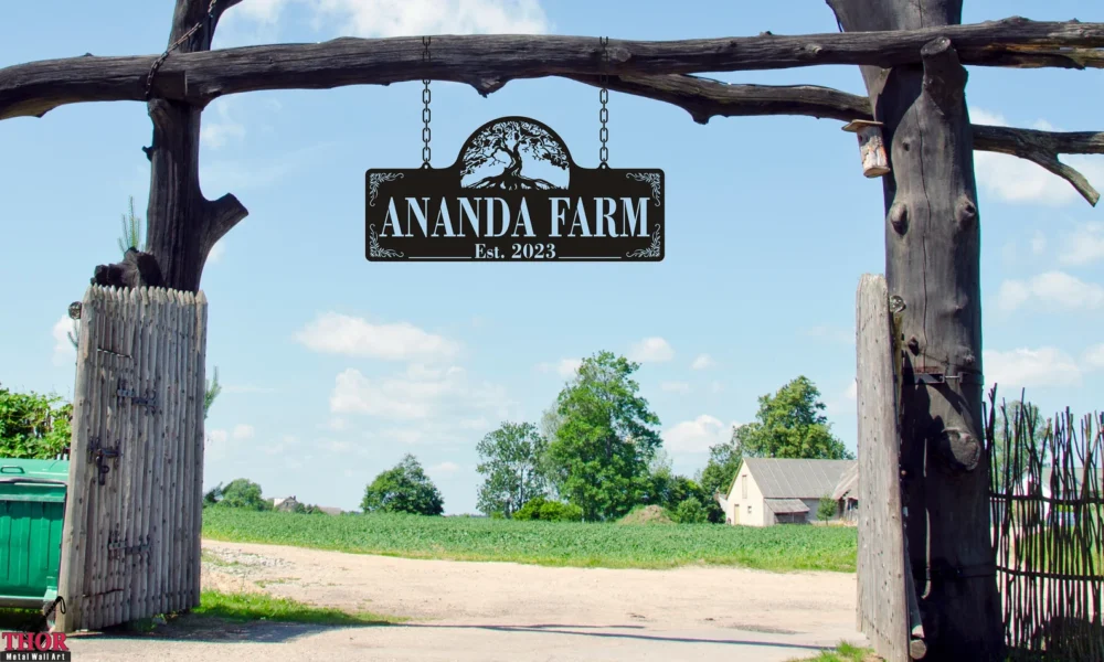 Entryway Sign, Metal farm signs, Custom Farm Signs, Ranch Signs, Personalized Ranch Signs, Outdoor entryway signs, Custom Ranch Sign - Image 5