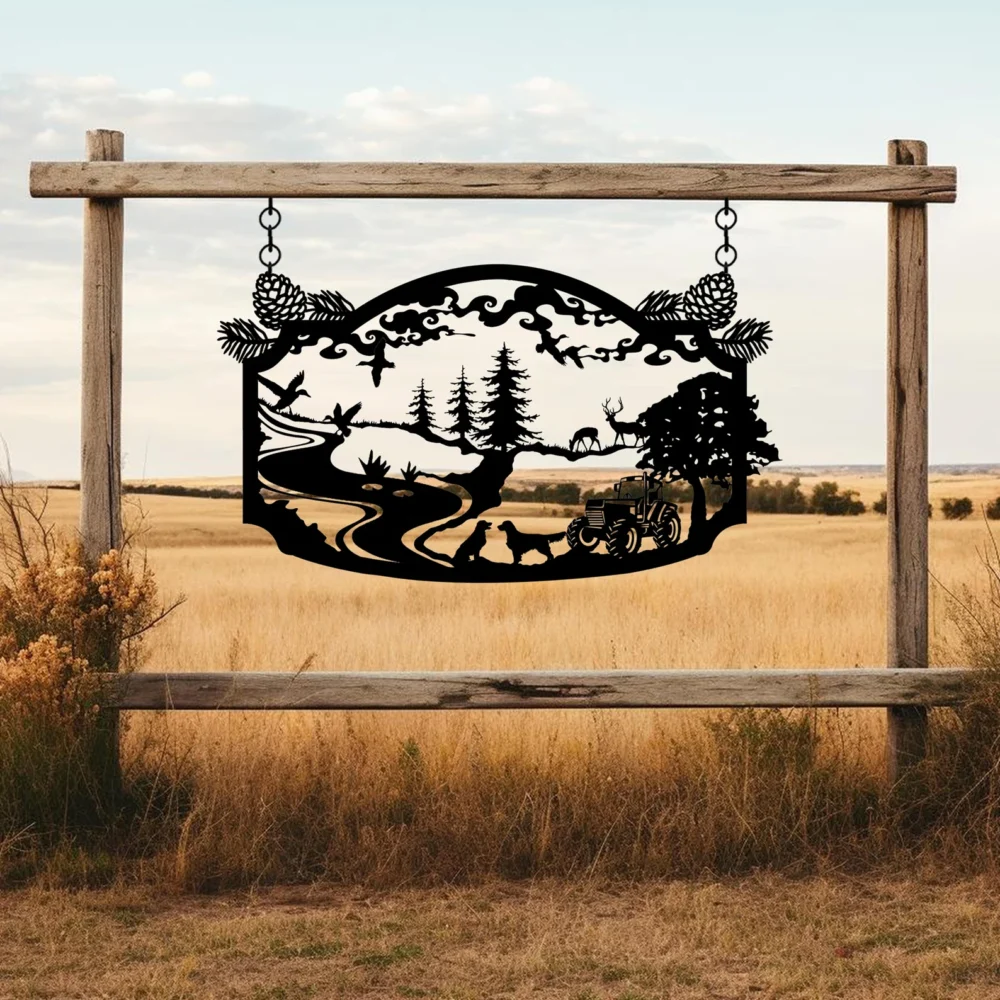 Personalized Farmhouse Metal Entrance Sign, Custom Metal Ranch Name Sign, Unique Anniversary Gift, Handmade, Gift For Family, Gift ForFarmer - Image 4