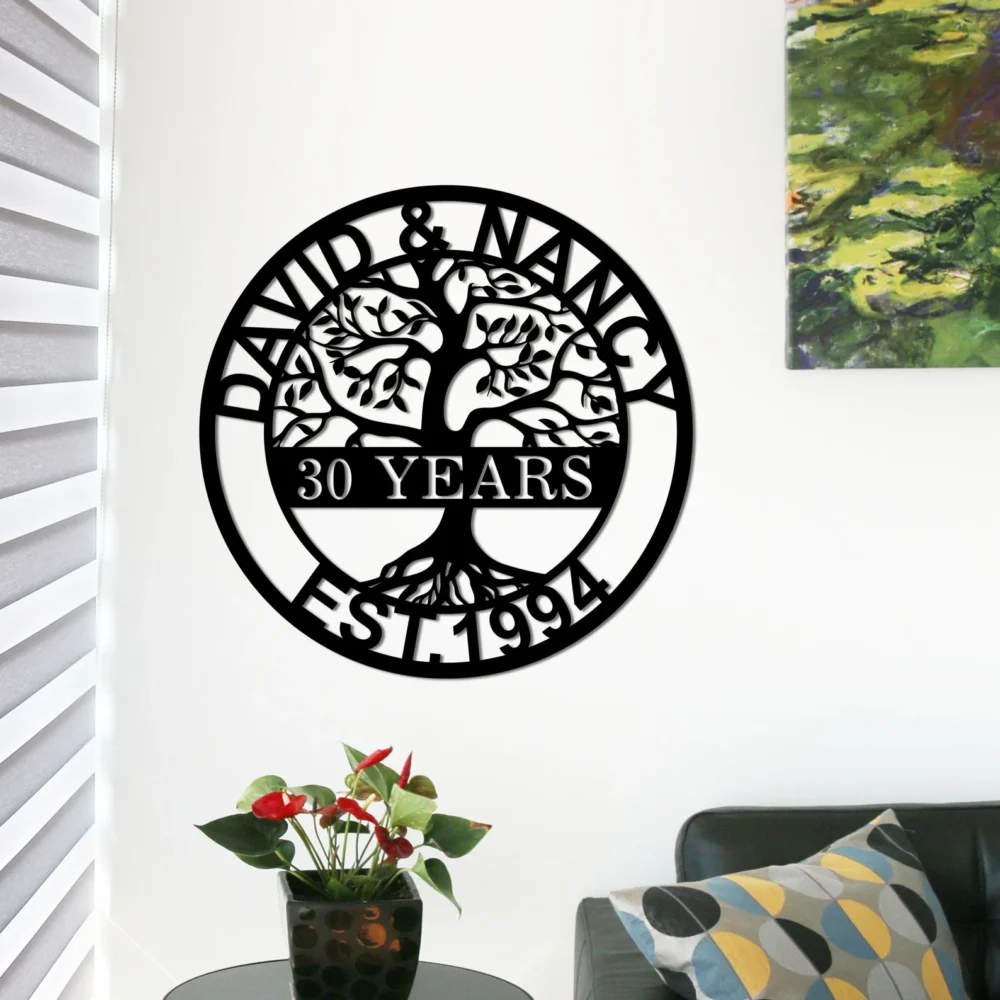 Personalized Anniversary Gift For Parents Wedding Anniversary Metal Wall Art Sign Golden Wedding Anniversary Gifts For Couple Husband - Image 5