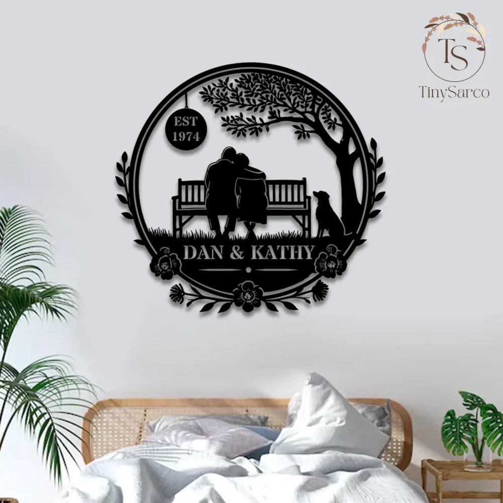 Personalized Anniversary Gift For Parents Wedding Anniversary Metal Wall Art Sign Golden Wedding Anniversary Gifts For Couple Husband - Image 7