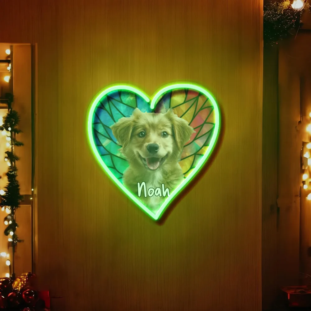 Dog Watercolor Custom, Pet Lover Gifts Neon Sign, Dog Gifts Humans, Dog Mom Gifts, Pet Memorial Gift Cat, Dog Memorial Gift (Copy) - Image 9
