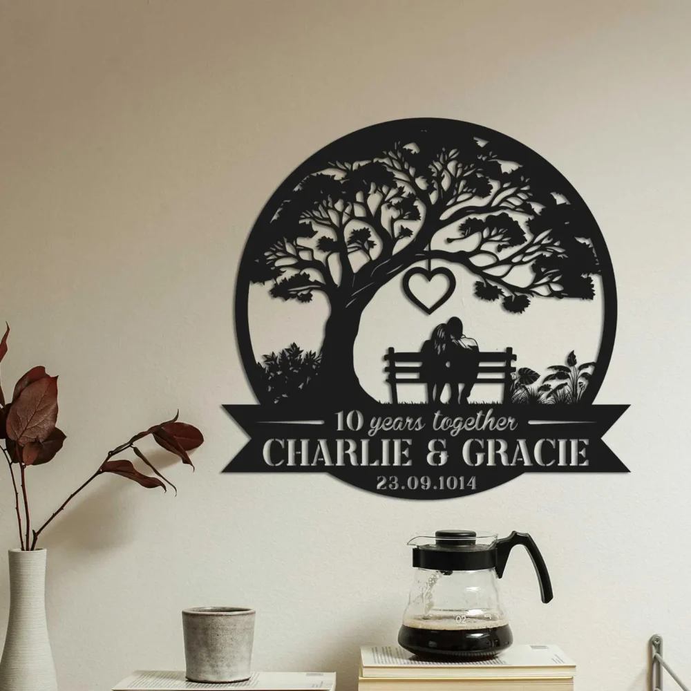 Personalized Wedding Anniversary Gift For Couple, Couple Metal Sign, Wedding Gift, Gift For Couples, Family Name Sign, Gift For Husband Wife