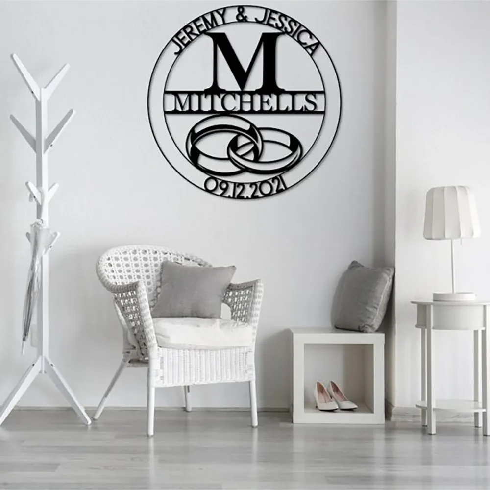 Personalized Wedding Anniversary Gift For Couple, Couple Metal Sign, Wedding Gift, Gift For Couples, Family Name Sign, Gift For Husband Wife - Image 7