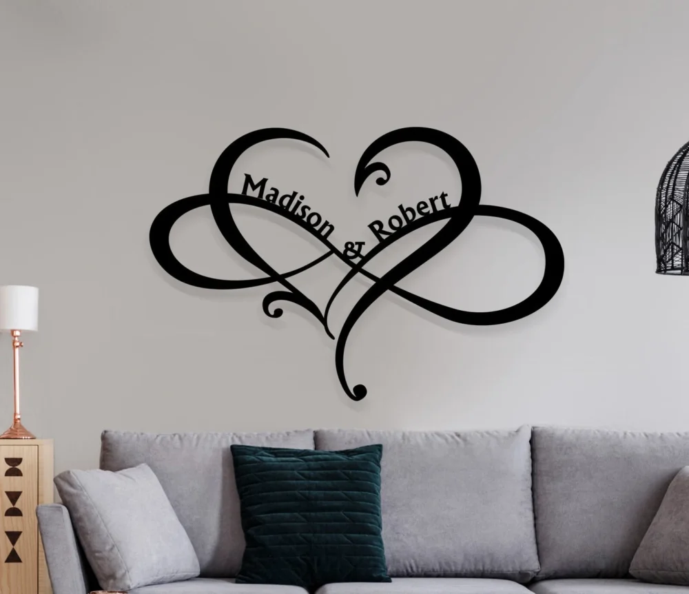 Metal Customized Love Sign,Personalized Infinity Heart Metal Sign,Weddings,Anniversary,Home Decoration Metal Wall Art,Valentines Day,Gifts - Image 8